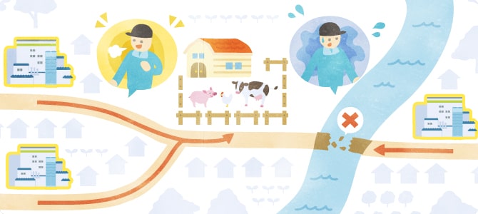 「飼料の供給責任を果たすために」をイメージしたイラスト